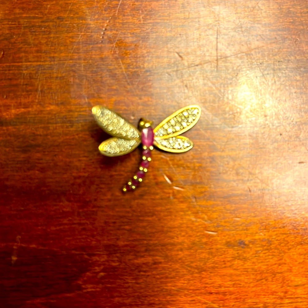 Delicate ruby and diamond pendant